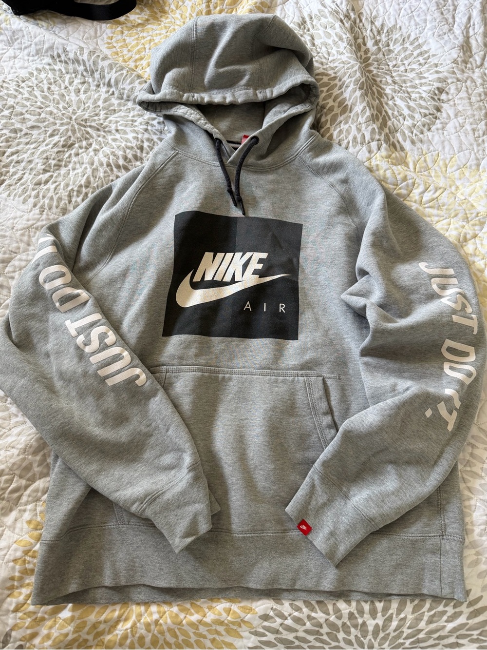 Nike Gray 'Air' Logo Pullover Hoodie
